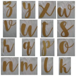 Lettre pailletée dorée personnalisable