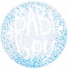 22 "(56 cm) Baby Boy Confetti Bubble Balloon