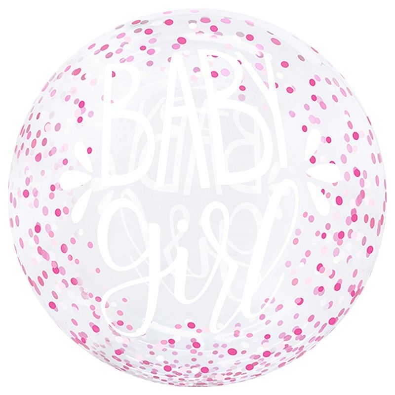 22 "(56 cm) Baby Boy Confetti Bubble Balloon