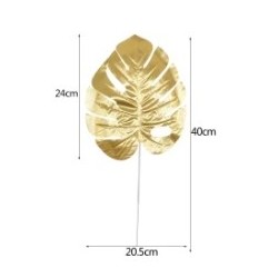 Feuilles dorées décoration 21 cm 5pcs