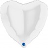 BALLON ALU COEUR 18" BLANC - GRABO