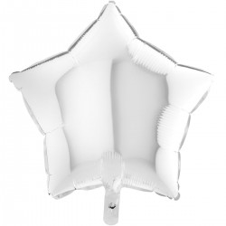 BALLON ALU ETOILE 18" BLANC - GRABO