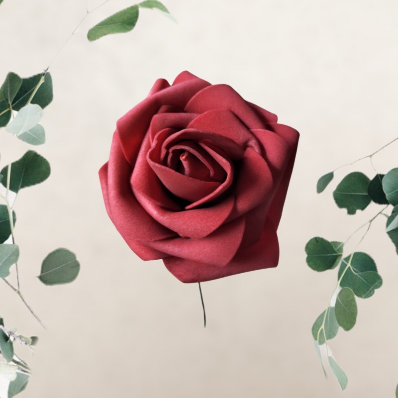 Tige de rose en mousse 8cm diamètre