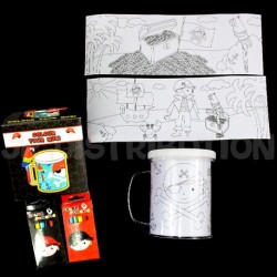 Mug - tasse à colorier+ 6 crayons couleur - Pirate
