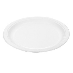 10 ASSIETTES RONDES EN CANNE À SUCRE - 23cm