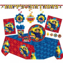 Kit de fête Sam pompier de 64pcs