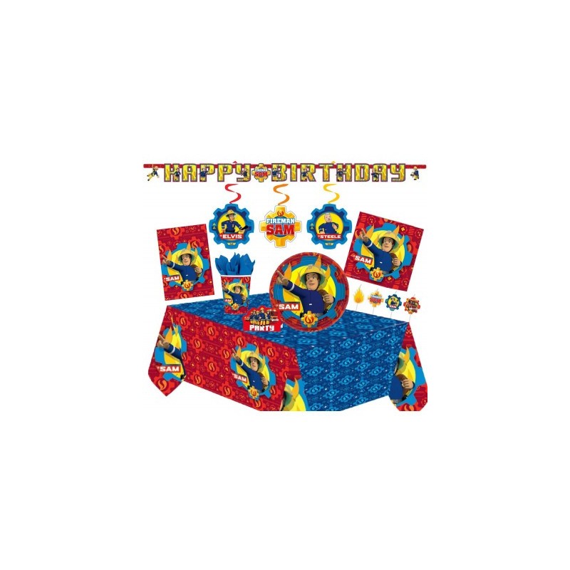 Kit de fête Sam pompier de 64pcs