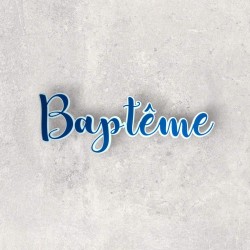 Découpe BAPTEME en papier 60cm