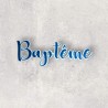 Découpe BAPTEME en papier 60cm