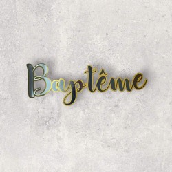 Découpe BAPTEME en papier 60cm
