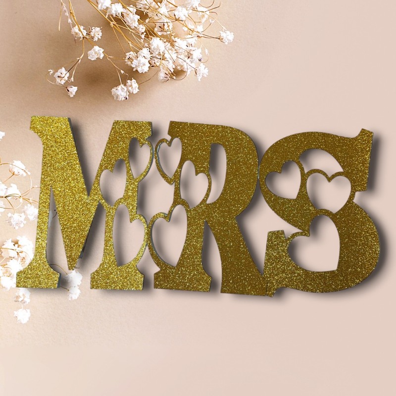 Kit de lettres MRS thème cœur