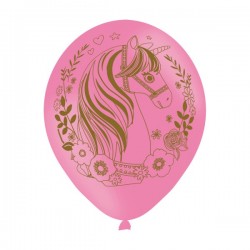 6 ballons latex Licorn Magique 27,5 cm 11"