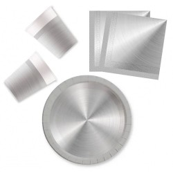 Kit de fête en argent 36 pcs