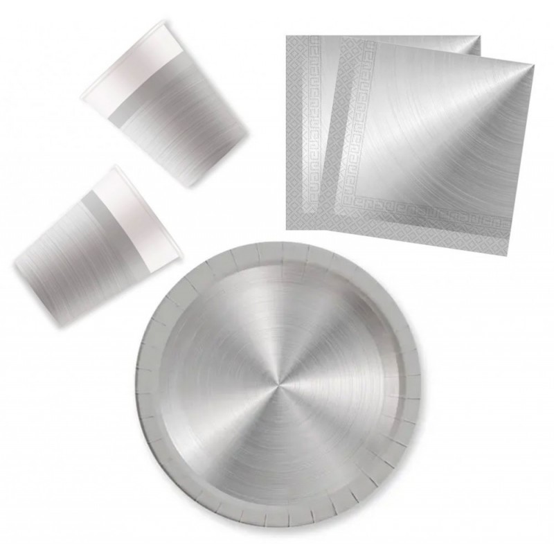 Kit de fête en argent 36 pcs