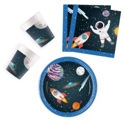 Kit de fête Fusée spatiale  36 pcs