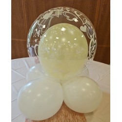 Ballon Bubble 18" (45cm) cœur imprimé