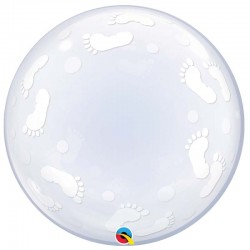 Ballon Bubble 24" (61cm) Baby Footprints