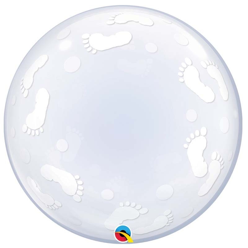 Ballon Bubble 24" (61cm) Baby Footprints