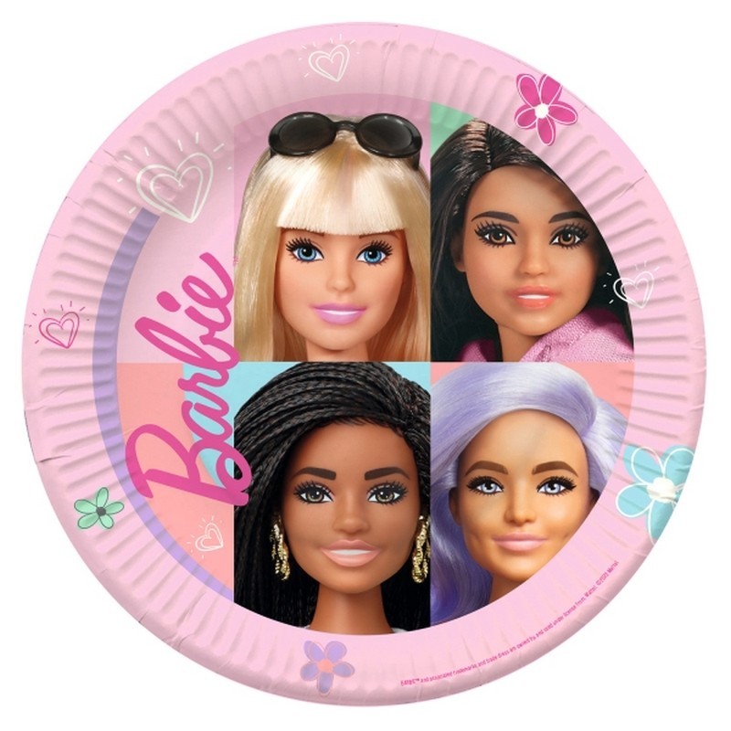 8 Assiettes Rondes Barbie