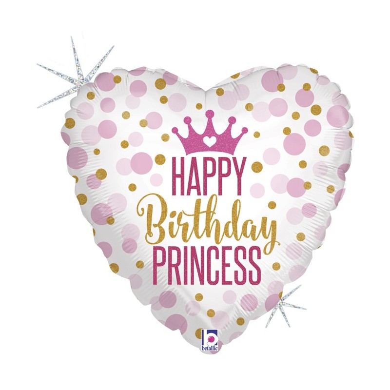 Ballon Alu 18" Birthday Princesse