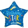 6 Ballons Alu 9" Star Birthday Star