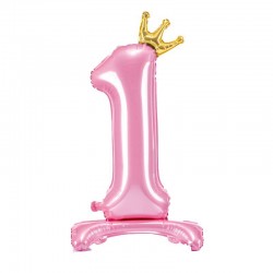 Chiffre 1 Stand Up BABY PINK 32″ (81cm)