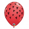 Ballon latex 11" rouge graines de cœur