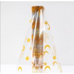 Rouleau papier transparent Eid Mubarak 40cm x 10m