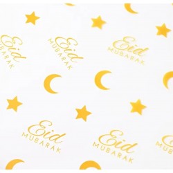 Rouleau papier transparent Eid Mubarak 40cm x 10m