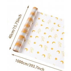Rouleau papier transparent Eid Mubarak 40cm x 10m