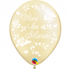 Ballon 11" Vive les Mariés Perle Ivoire