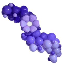 KIT BALLON MARGUERITE MAUVE 67 PCS