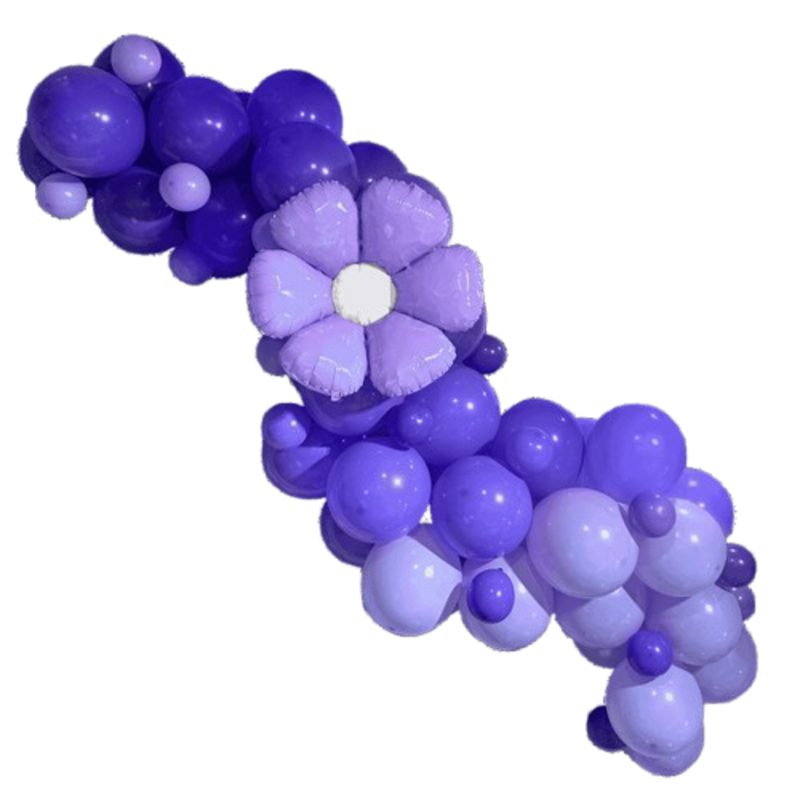 KIT BALLON MARGUERITE MAUVE 67 PCS