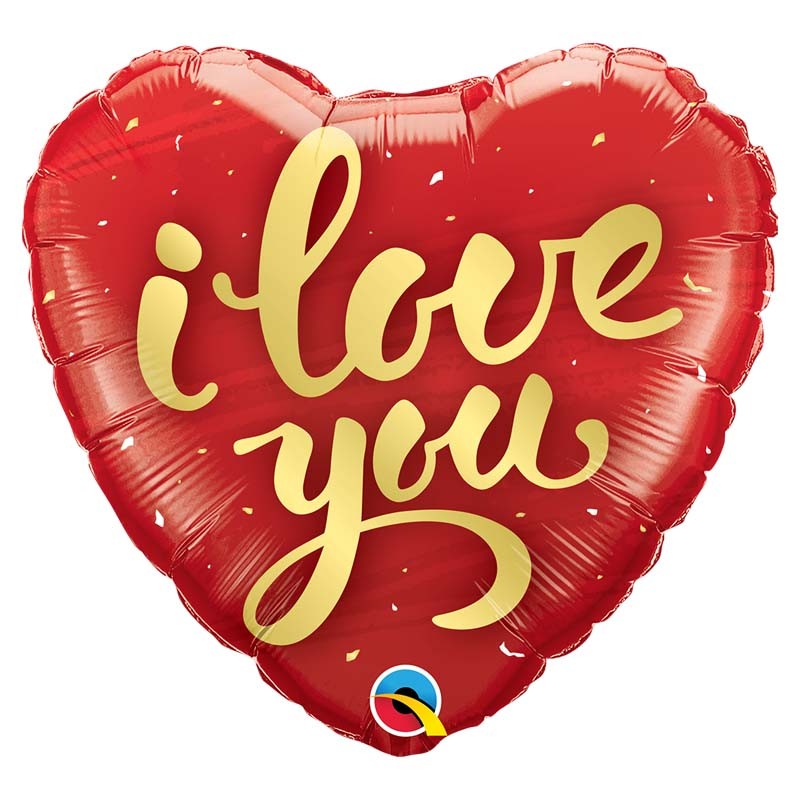 Ballon Alu love or 45cm