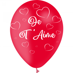 Ballon rouge cœur je taime 28cm