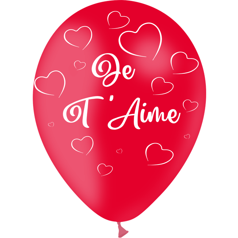 Ballon rouge cœur je taime 28cm