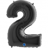Ballon noir chiffre 2