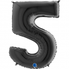 Ballon noir chiffre 5