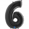 Ballon noir chiffre 6