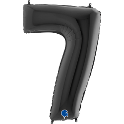 Ballon noir chiffre 7