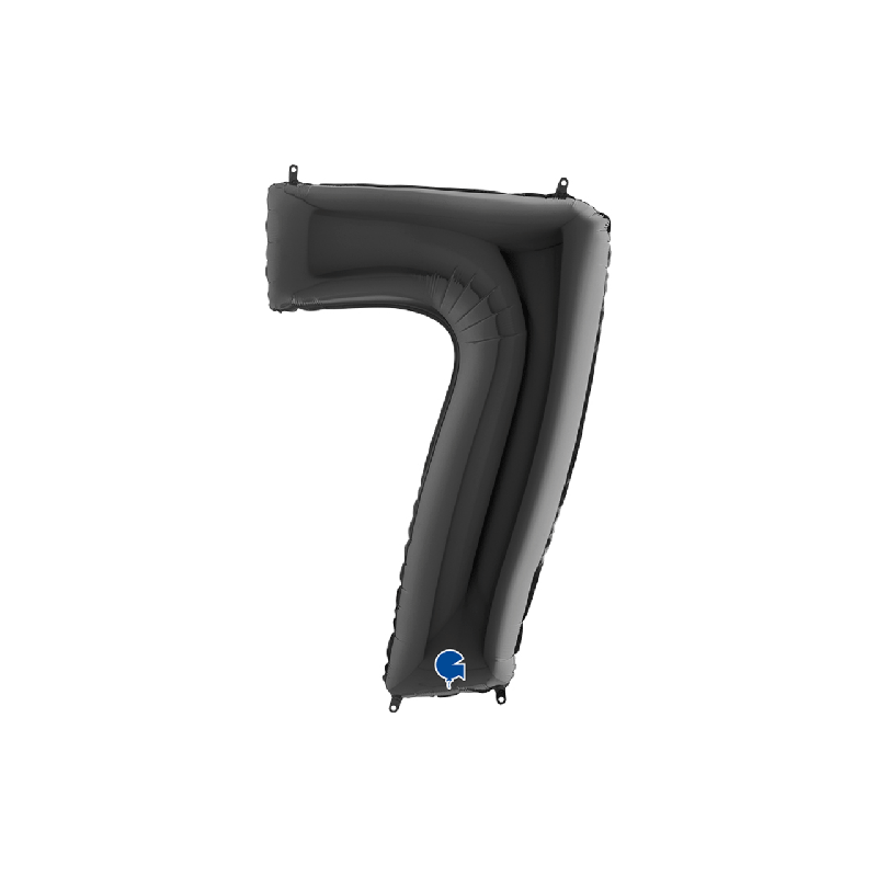 Ballon noir chiffre 7