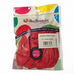 24 ballons latex 11" (28cm) standard rouge