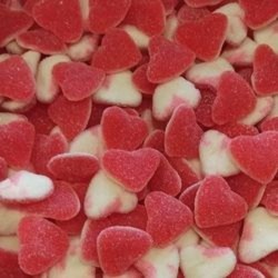Bonbon cœur rouge blanc
