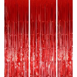 Rideau à frange scintillant 1m
 Couleur-Rouge