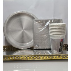 Kit de fête en argent 36 pcs