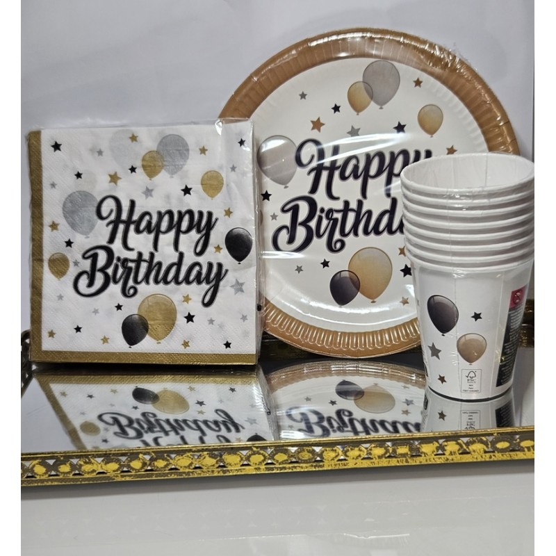 Kit Happy Birthday ballon-étoile 36 pcs
