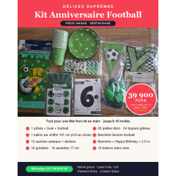 Kit Anniversaire Football Complet (Pièce Unique)