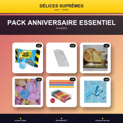 Pack Anniversaire Essentiel · 16 enfants