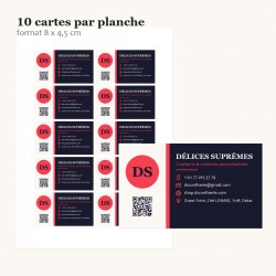 Carte de visite personnalisée (lot de 10)