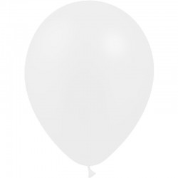 Pack de 100 ballons · Metal Blanc · 11″ (28 cm)
